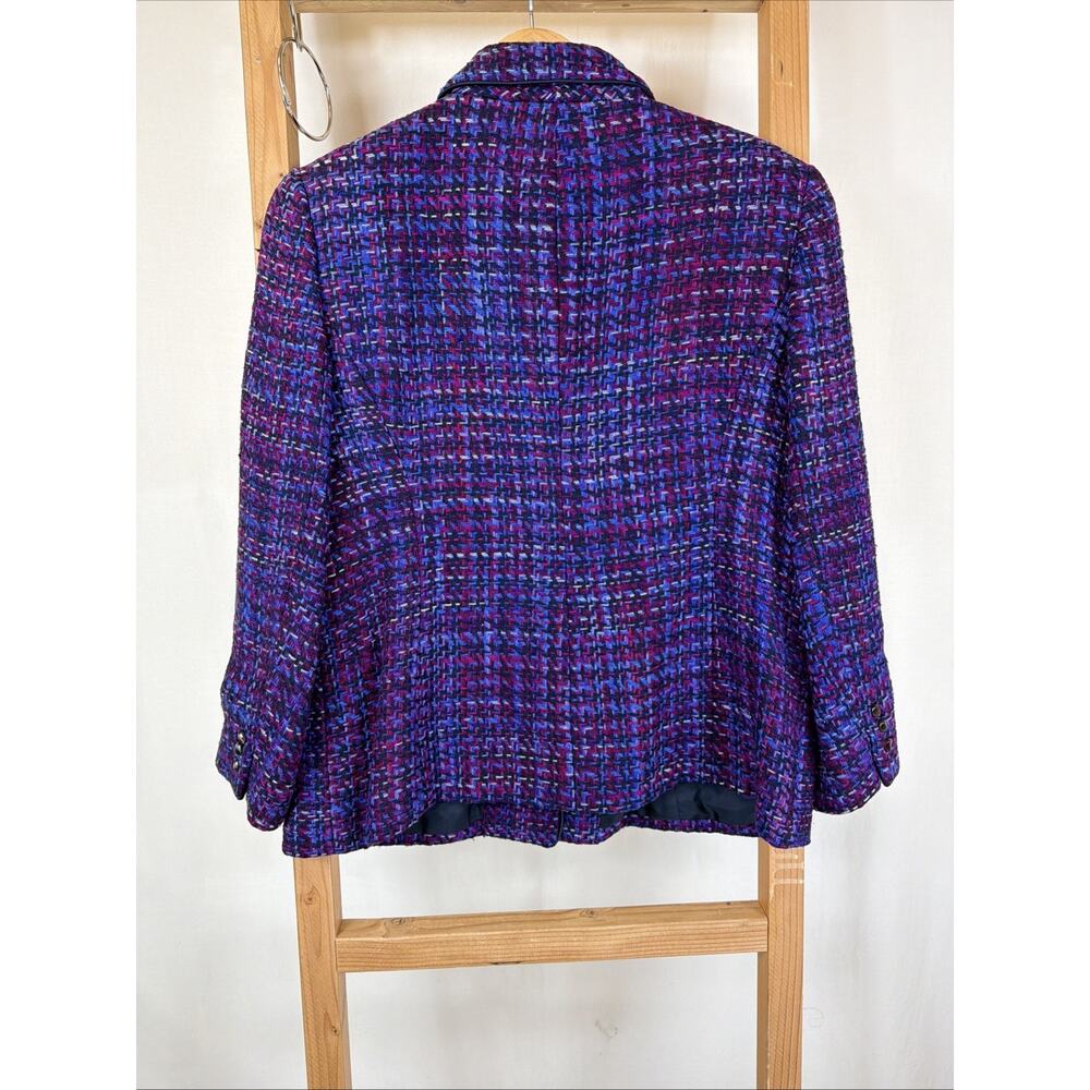 Vintage Y2K Doncaster Multicolor SILK Blazer #1208 Size LG / XL - Picture 4 of 5